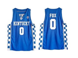 Kentucky-Wildcats-0-De'Aaron-Fox-Blue-College-Basketball-Jersey