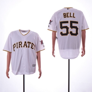 Pirates-55-Josh-Bell-White-Cool-Base-Jersey