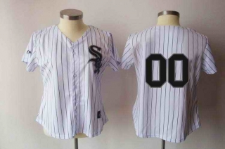 Chicago-White-Sox-Blank-White-Black-Strip-Women-Custom-Jerseys-2045-90240