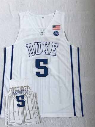 Duke-Blue-Devils-5-R.J.-Barrett-White-College-Basketball-Jersey