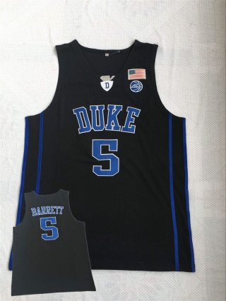 Duke-Blue-Devils-5-R.J.-Barrett-Black-College-Basketball-Jersey