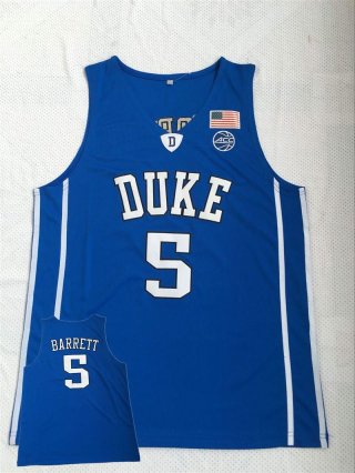 Duke-Blue-Devils-5-R.J.-Barrett-Blue-College-Basketball-Jersey