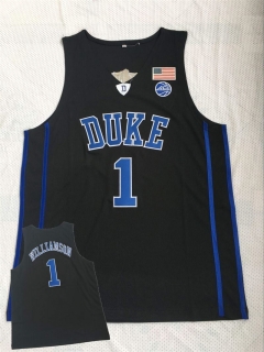 Duke-Blue-Devils-1-Zion-Williamson-Black-College-Basketball-Jersey
