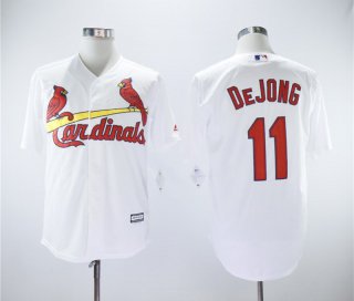 Cardinals-11-Paul-DeJong-White-Cool-Base-Jersey