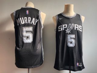 Spurs-5-Dejounte-Murray-Black-Nike-Swingman-Jersey