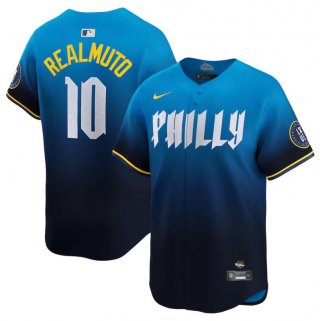 Philadelphia Phillies #10 J.T. Realmuto Blue 2024 City Connect Limited Stitched Jersey