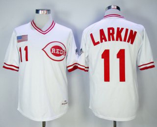Reds-11-Barry-Larkin-White-Cooperstown-Collection-Jersey