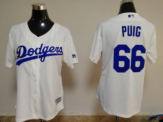 Los Angeles Dodgers #66 white women jersey