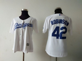 Los Angeles Dodgers #42 white women jersey