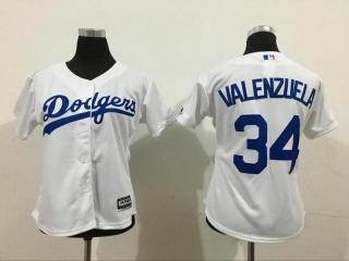 Los Angeles Dodgers #34 white women jersey