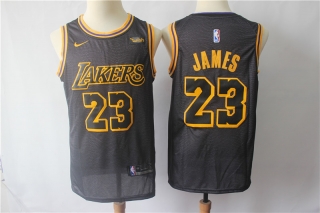 Men's Los Angeles Lakers #23 LeBron James Black City Edition Nike Swingman Stitched Jersey