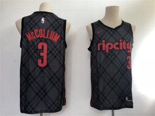 Blazers #3 C.J. McCollum Black City Edition Nike Swingman Stitched Jersey