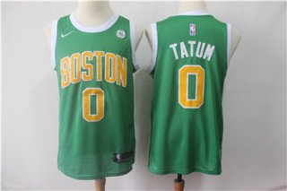 Boston Celtics 0 Jayson Tatum Green 2018-19 Earned Edition Nike Swingman Jersey