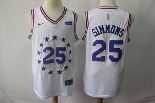 76ers-25-Ben-Simmons white Earned Edition Jersey