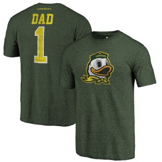 Oregon-Ducks-Fanatics-Branded-Green-Greatest-Dad-Tri-Blend-T-Shirt