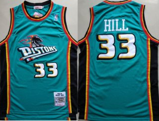 Pistons-33-Grant-Hill-Teal-1998-99-Hardwood-Classics-Jersey