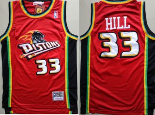 Pistons-33-Grant-Hill-Red-Hardwood-Classics-Jersey