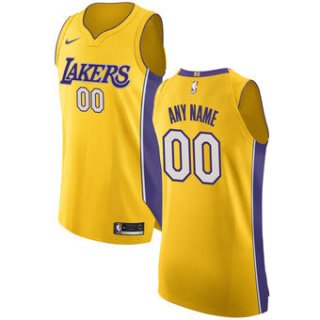 Nike Lakers Custom yellow jersey