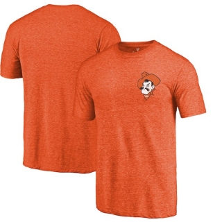 Oklahoma-State-Cowboys-Fanatics-Branded-Orange-Heather-Left-Chest-Distressed-Logo-Tri-Blend-T-Shirt