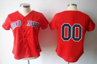Boston-Red-Sox-Blank-Red-Women-Custom-Jerseys-3692-96645