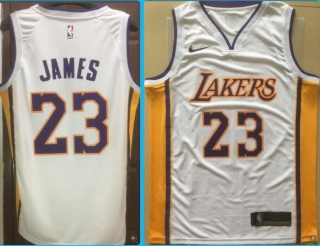 Lakers-23-Lebron-James white jersey