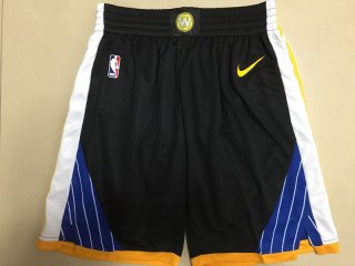 Golden State Warriors black heat applied shorts