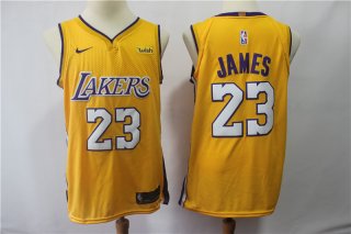 Lakers-23-Lebron-James-Yellow-Nike-Authentic-Jersey