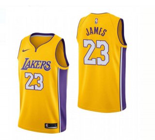 Lakers-23-Lebron-James-Yellow-Nike-Swingman-Jersey