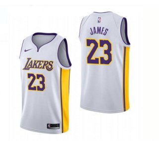 Lakers-23-Lebron-James-White-Nike-Swingman-Jersey