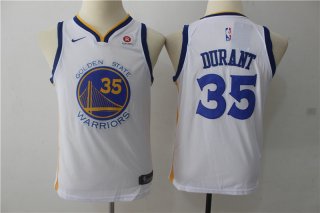 Warriors-35-Kevin-Durant-White-Youth-Nike-Swingman-Jersey