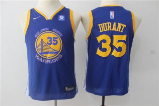 Warriors-35-Kevin-Durant-Blue-Youth-Nike-Swingman-Jersey