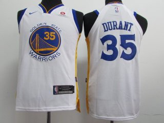 Warriors-35-Kevin-Durant-White-Youth-Nike-Authentic-Jersey