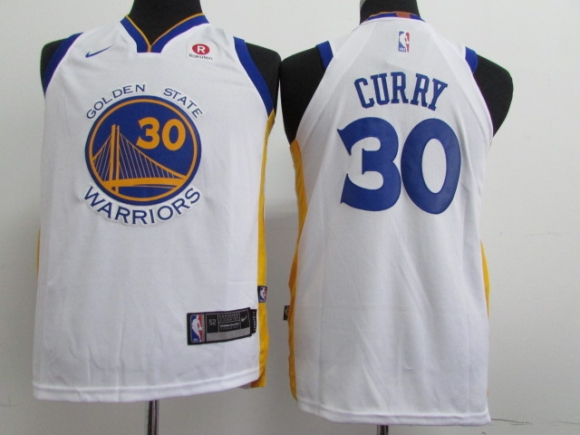 Warriors-30-Stephen-Curry-White-Youth-Nike-Authentic-Jersey