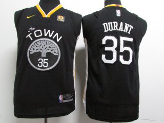Warriors-35-Kevin-Durant-Black-Youth-Nike-Authentic-Jersey