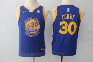 Warriors-30-Stephen-Curry-Blue-Youth-Nike-Swingman-Jersey