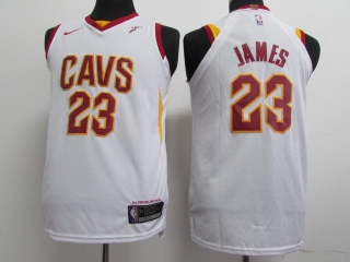 Cavaliers-23-LeBron-James-White-Youth-Nike-Authentic-Jersey