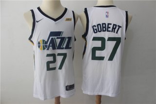 Jazz-27-Rudy-Gobert-White-Nike-Swingman-Jersey