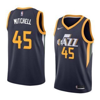Jazz-45-Donovan-Mitchell-Navy-Nike-Swingman-Jersey(Without-the-sponsor's-logo)