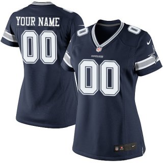 Dallas Cowboys Customized Blue Women NFL Jerseys