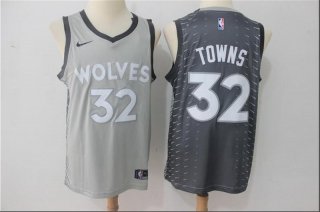 Timberwolves-32-Karl-Anthony-Towns-Gray-City-Edition-Nike-Swingman-Jersey