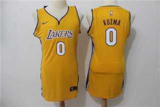 Lakers-0-Kyle-Kuzma-Yellow-Women-Nike-Swingman-Jersey