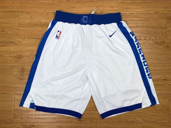 Warriors-White-Throwback-Nike-Basketball-Shorts