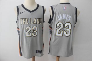 Cavaliers-23-LeBron-James-Gray-Nike-City-Edition-Swingman-Jersey