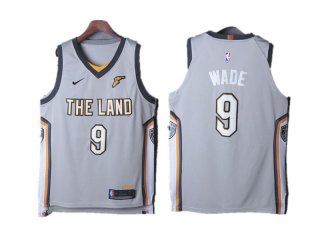 Cavaliers-9-Dwyane-Wade-Gray-Nike-City-Edition-Authentic-Jersey