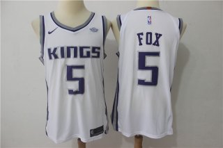 Kings-5-De'Aaron-Fox-White-Nike-Authentic-Jersey