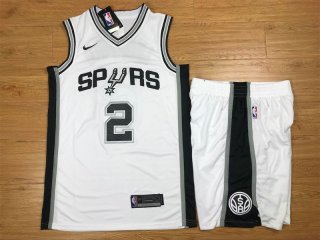 Spurs-2-Kawhi-Leonard-White-Nike-Swingman-Jersey(With-Shorts)