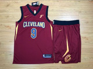 Cavaliers-9-Dwyane-Wade-Red-Nike-Swingman-Jersey(With-Shorts)