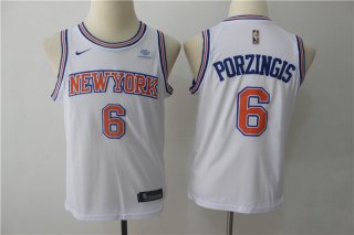 Knicks-6-Kristaps-Porzingis-White-Youth-Nike-Swingman-Jersey
