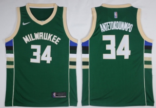 Bucks-34-Giannis-Antetokounmpo-Green-Nike-Swingman-Jersey