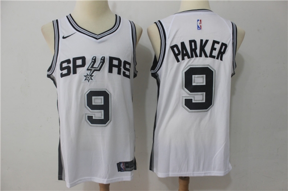 Spurs-9-Tony-Parker-White-Nike-Swingman-Jersey